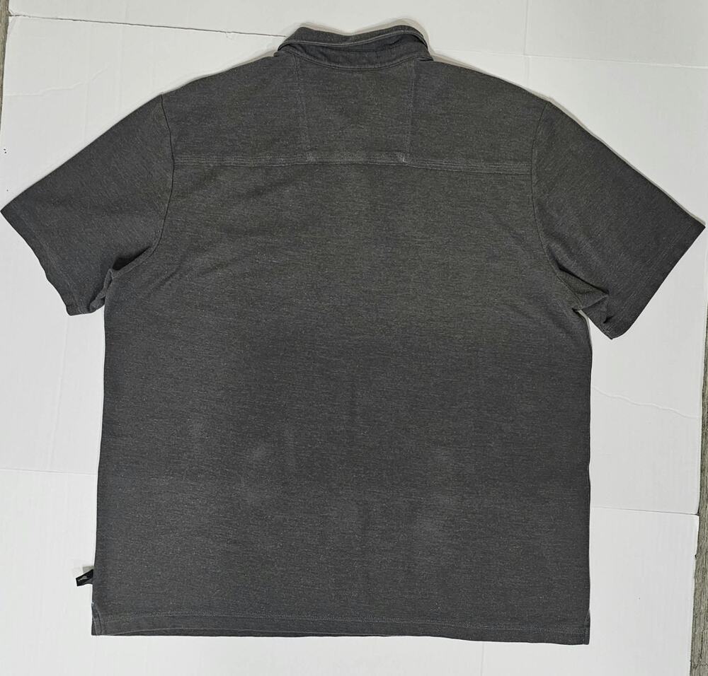 Tommy Bahama Polo Shirt Mens XL Island Modern Fit Pima Cotton Blue Gray Pockets